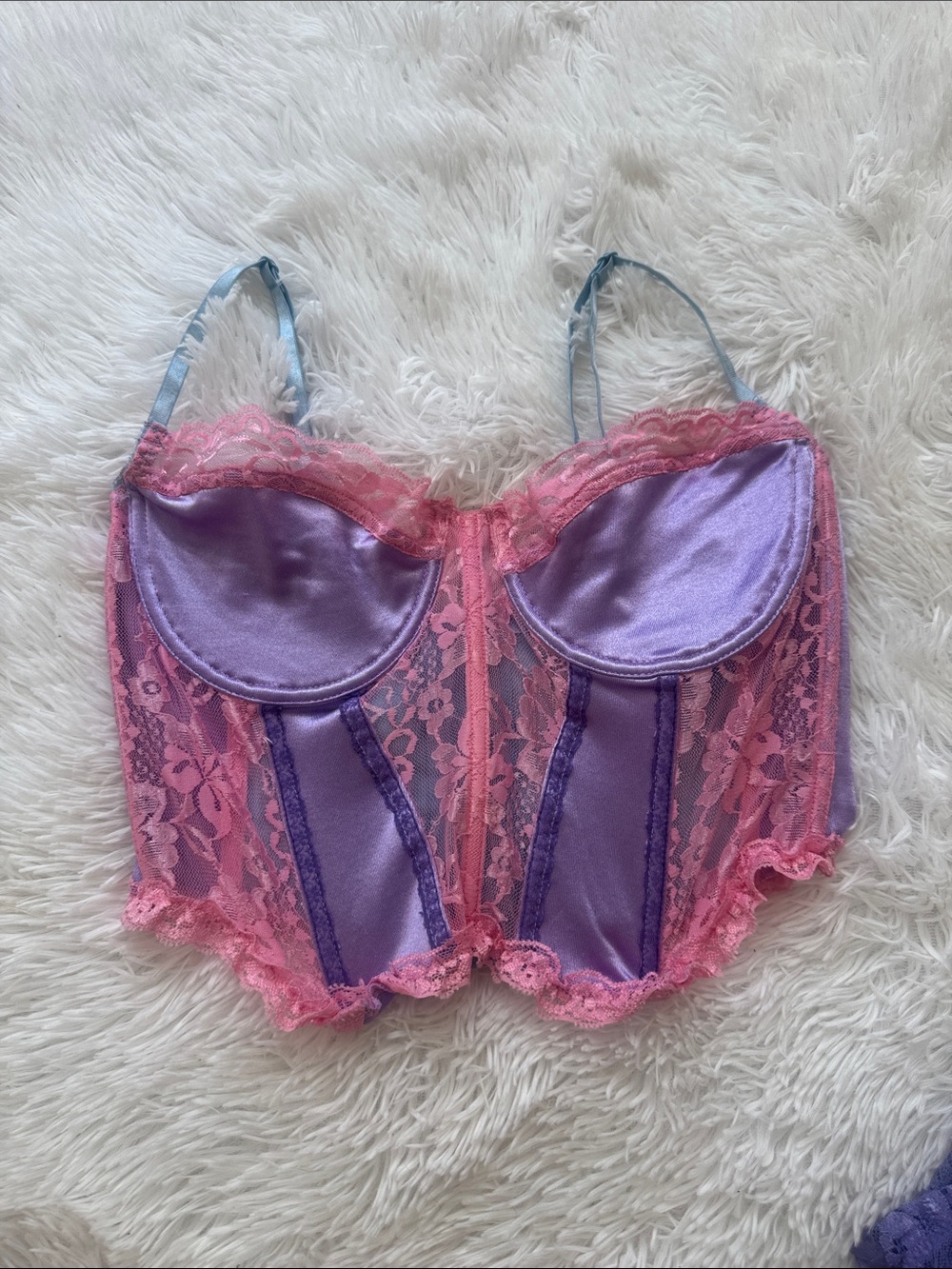 Sugar Thrillz pink/purple pastel corset Bustier Chemise Top - Women Intimates